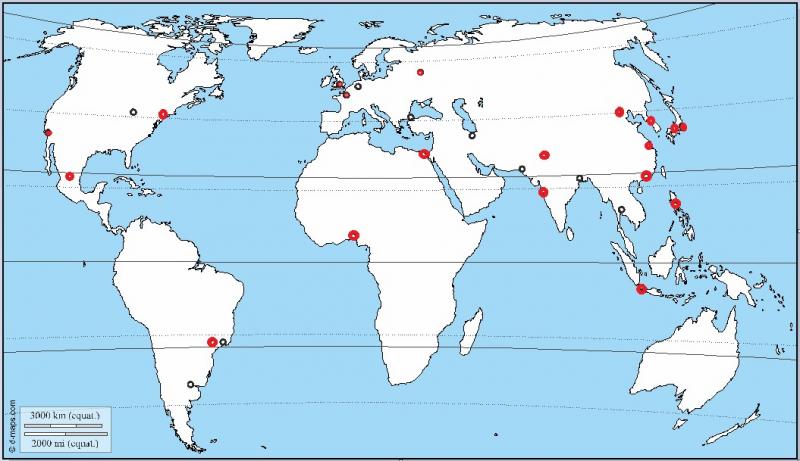 Présentation 68 imagen carte des grandes métropoles mondiales 6ème