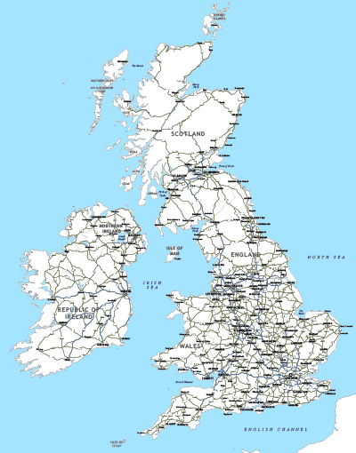 Detailed Map Of British Isles Print Map Quiz: Map Of The British Isles (Map - Cities)