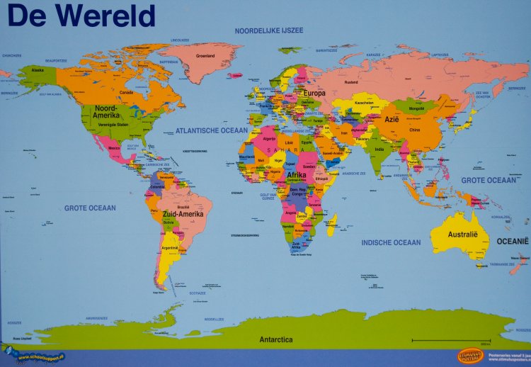 Emuleren Suri Delegeren Print Map Quiz: De wereldkaart (wereldoriëntatie - werelddelen)