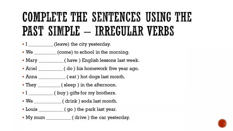 map quiz past simple irregular verbs