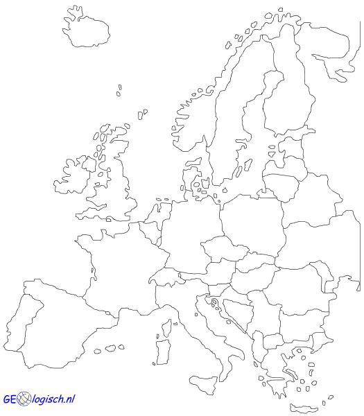 In dienst nemen Afleiden het spoor Print Map Quiz: Landen in Europa (NL) (europa - blinde kaart eu)