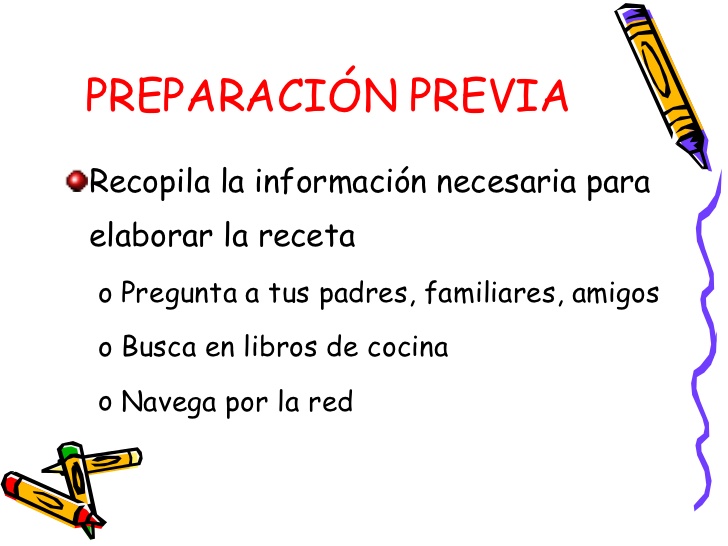 Presentación: HACEMOS UNA RECETA (lengua - Cuarto grado - Educación  primaria - cuarto a - la recte - la receta)