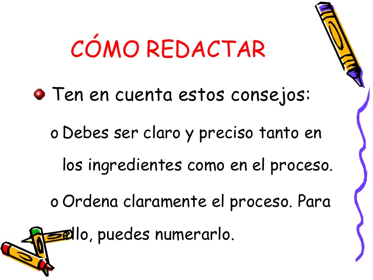 Presentación: HACEMOS UNA RECETA (lengua - Cuarto grado - Educación  primaria - cuarto a - la recte - la receta)